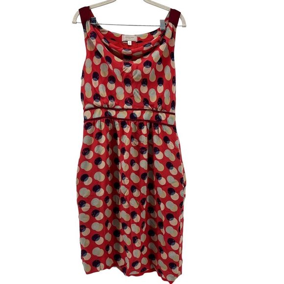Anthropologie | Red Polka Dot Midi Dress - Picture 1 of 12